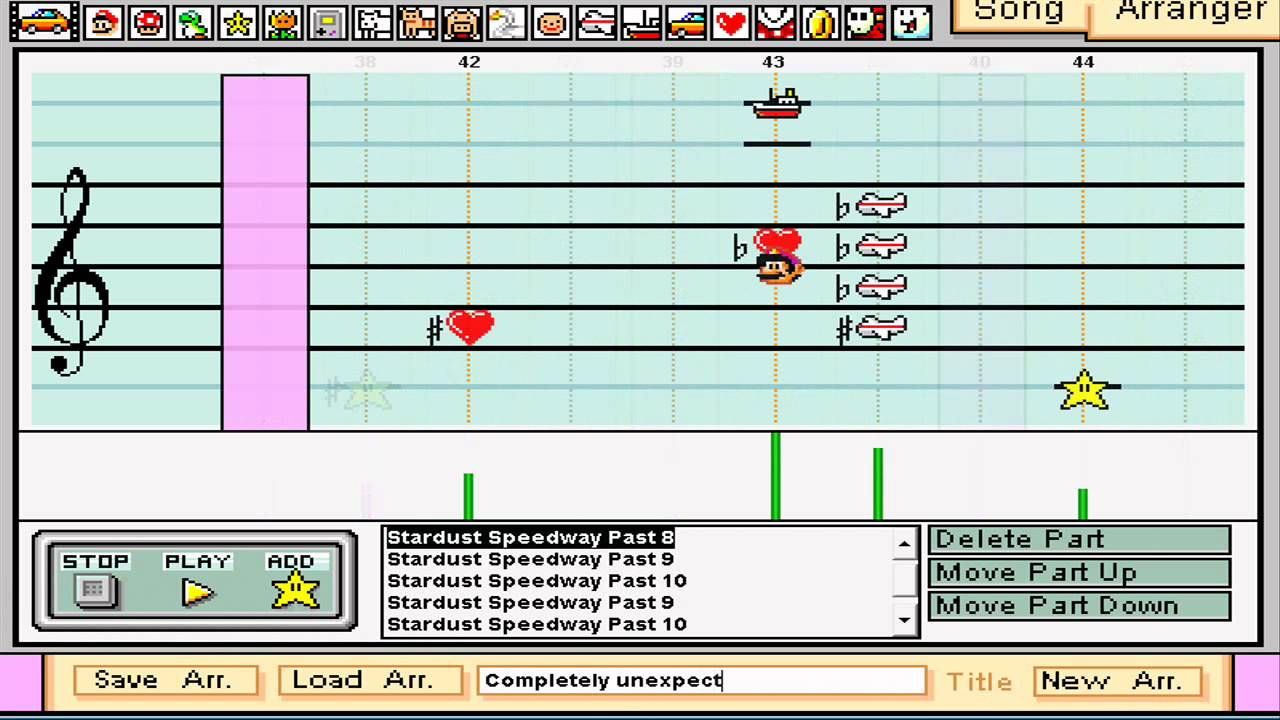 Sonic CD: Stardust Speedway Past on Mario Paint Composer 2.0