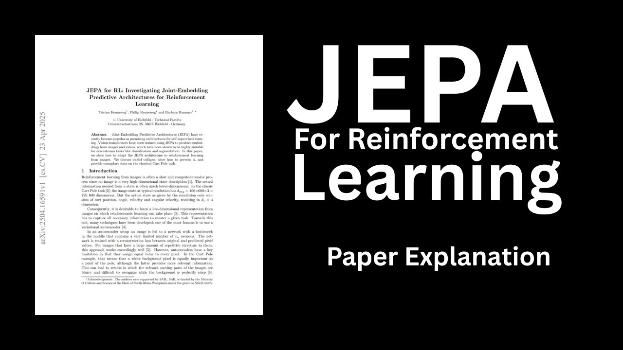 Paper Explained JEPA for Reinforcement Learning