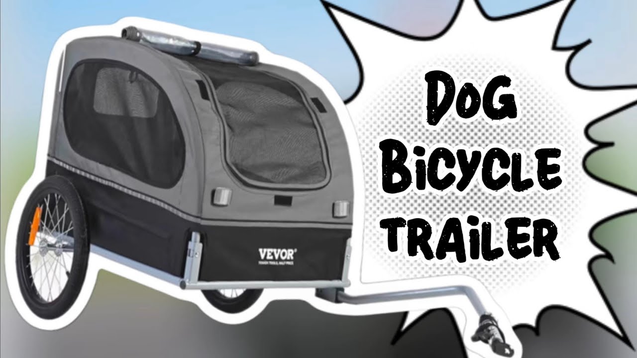 Dog Trailer for Bike Riding | Bicycle Carrier for Large Medium Senior Dogs | Portable Folding Cart