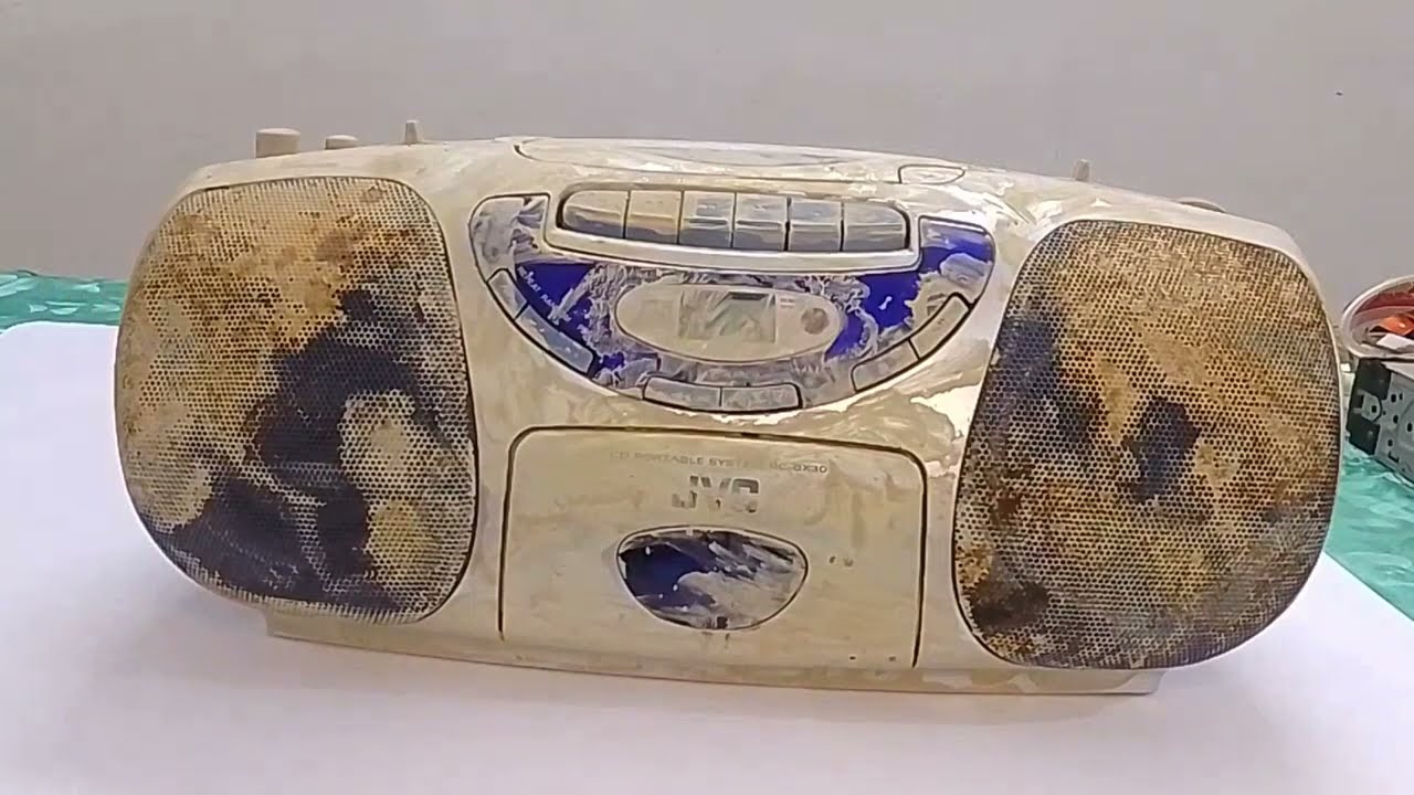 Restoration old JVC Combine CD-Cassette player | Restoration JVC Boom box