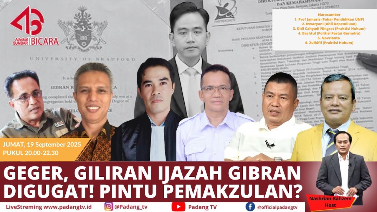 🔴 LIVE : ASB - Digugat Rp 125 T, Ijazah SMA Wapres Gibran Diragukan