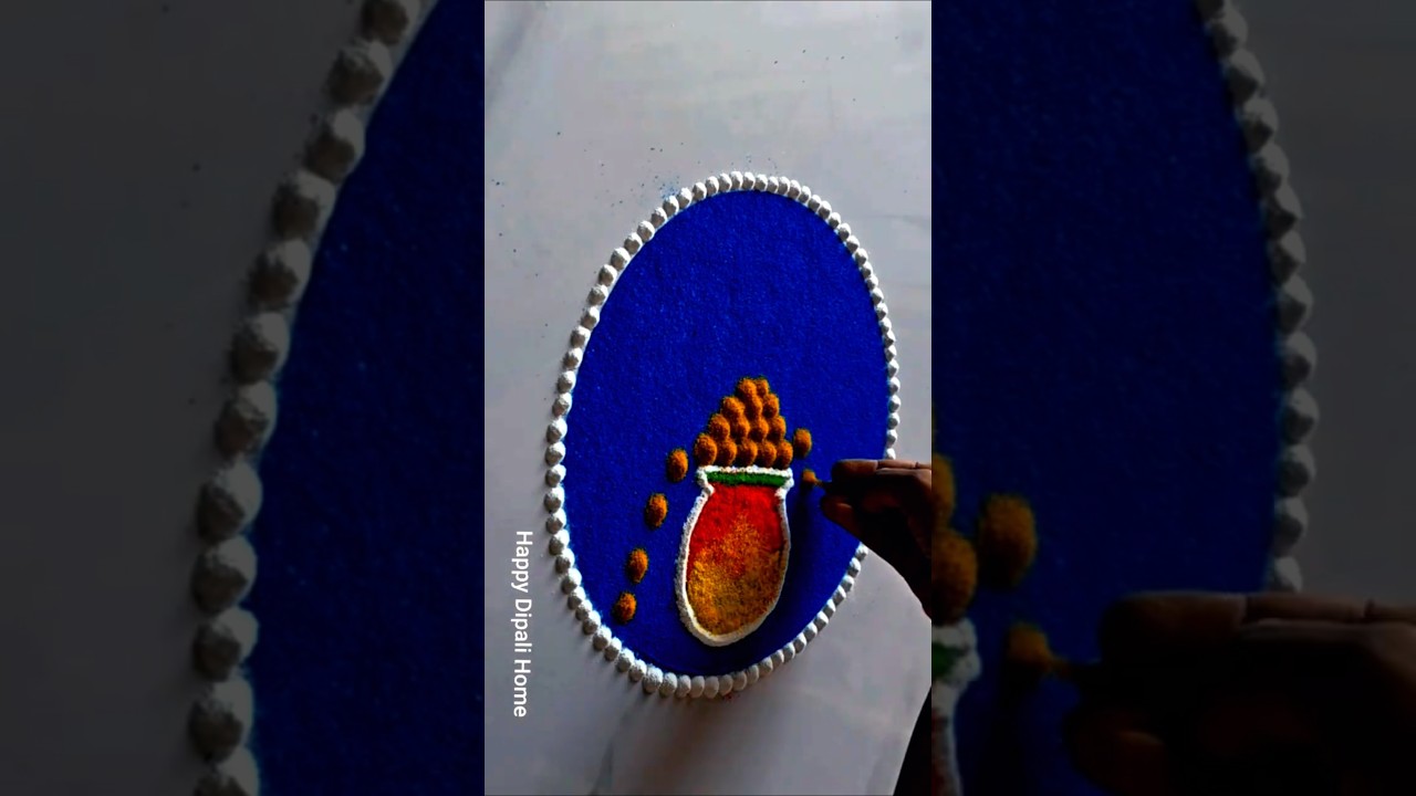 Very Easy Dhanteras Rangoli design | Dhanteras Sanskar Bharti Rangoli | Dhanteras Luxmi Pujan Rangol