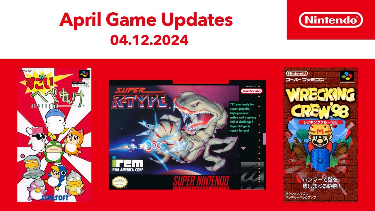 Super NES &ndash; April 2024 Game Updates &ndash; Nintendo Switch Online