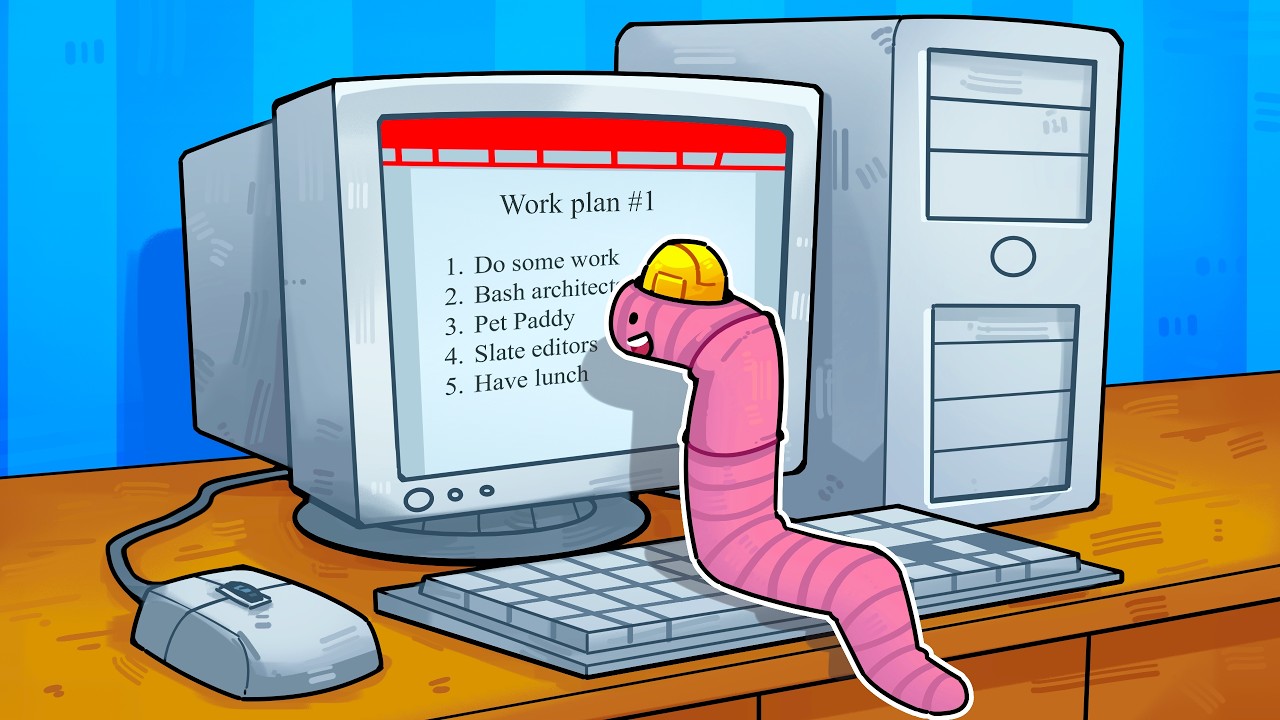I am a worm that works from home...