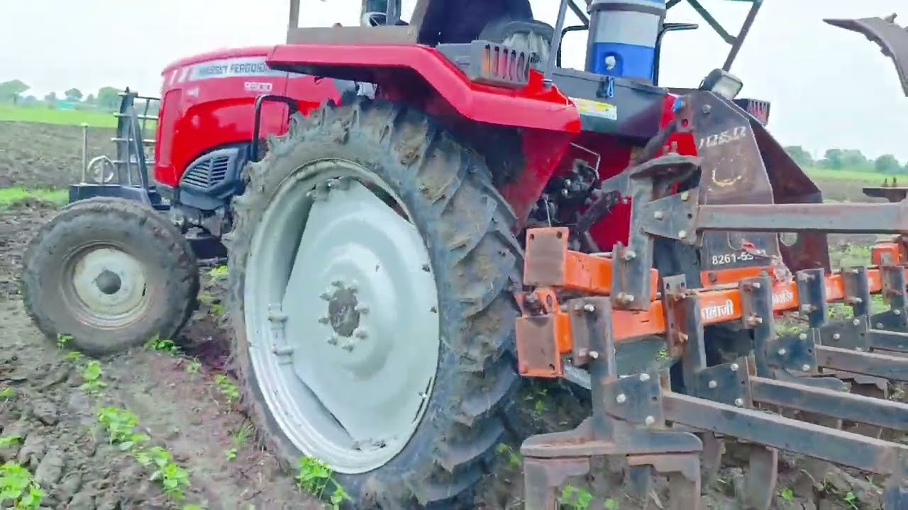 सोयाबीन मे डोरा (कुरपा),2024 #intercultivation in soyabeen for harbicide  by #massey9500smart