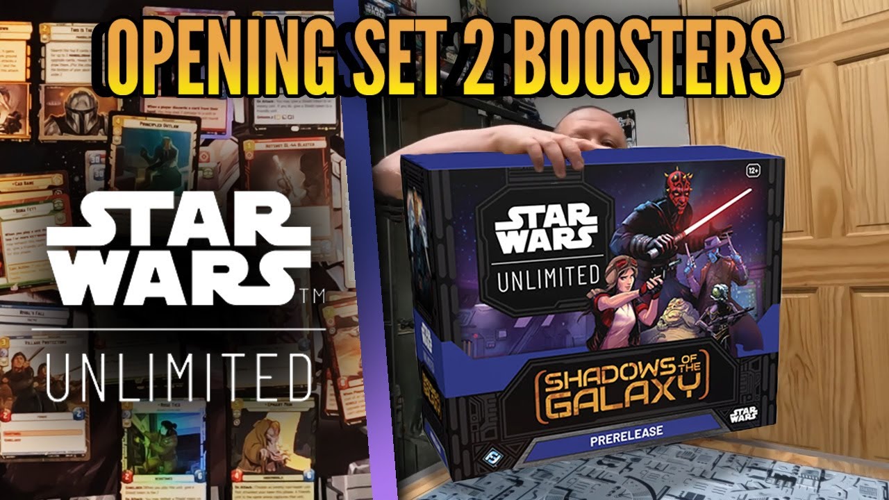 Opening a huge Shadows of the Galaxy press box. With boosters!