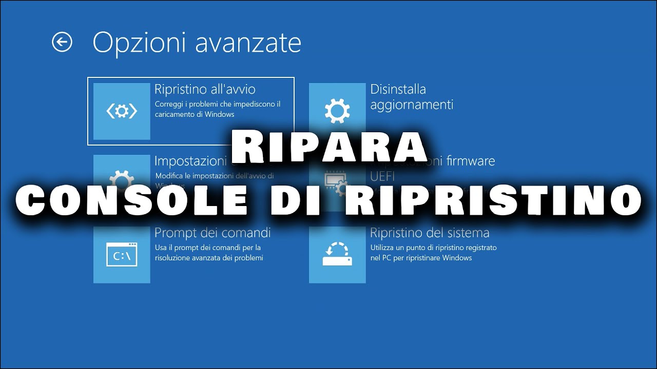 Ripara console di ripristino - [by Stexup]