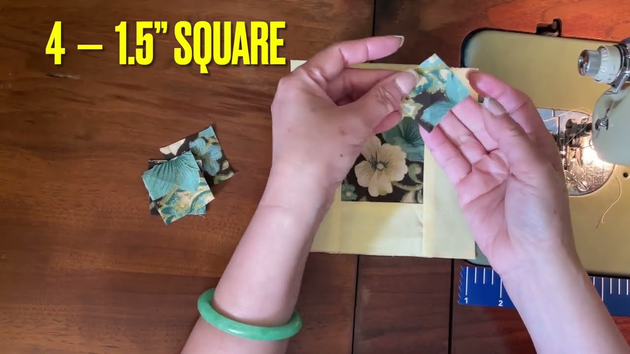 Простой узор для пэчворка/Простой способ использовать крошечные остатки ткани для создания красив...