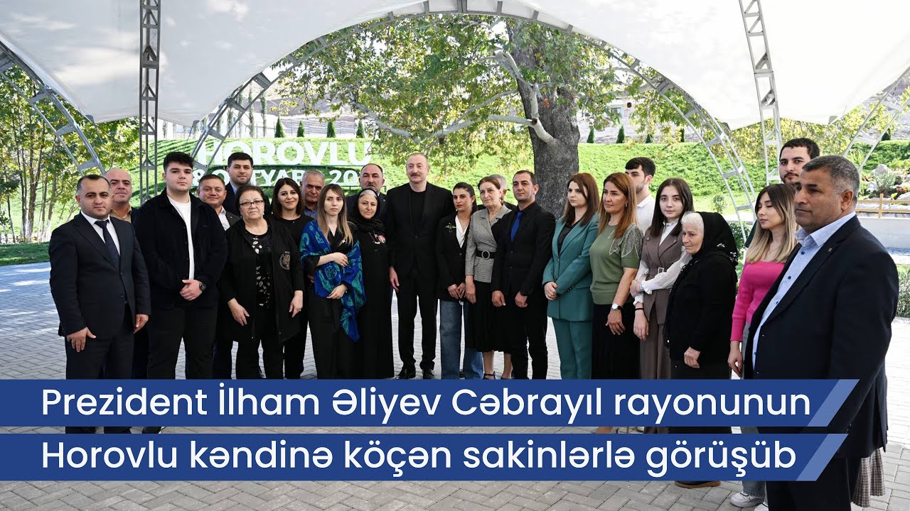 Horovlu kəndinə köçən sakinlərlə görüş