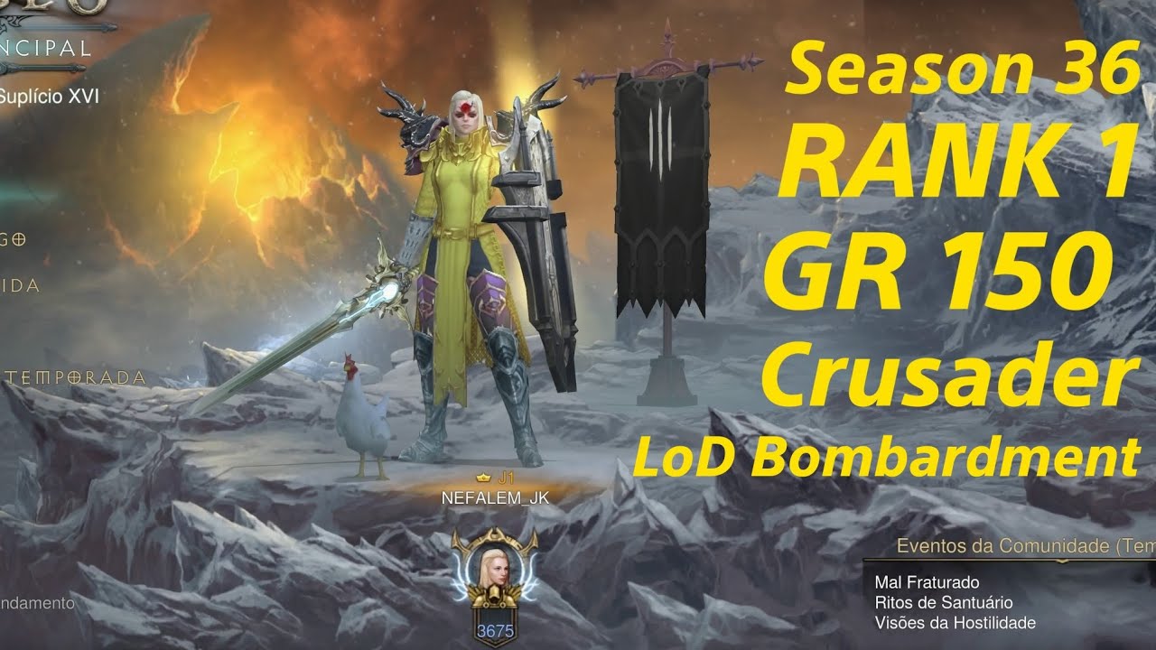 Season 36  RANK 1  LoD Bombardment Crusader  GR 150  ( 15 / 42  set ).