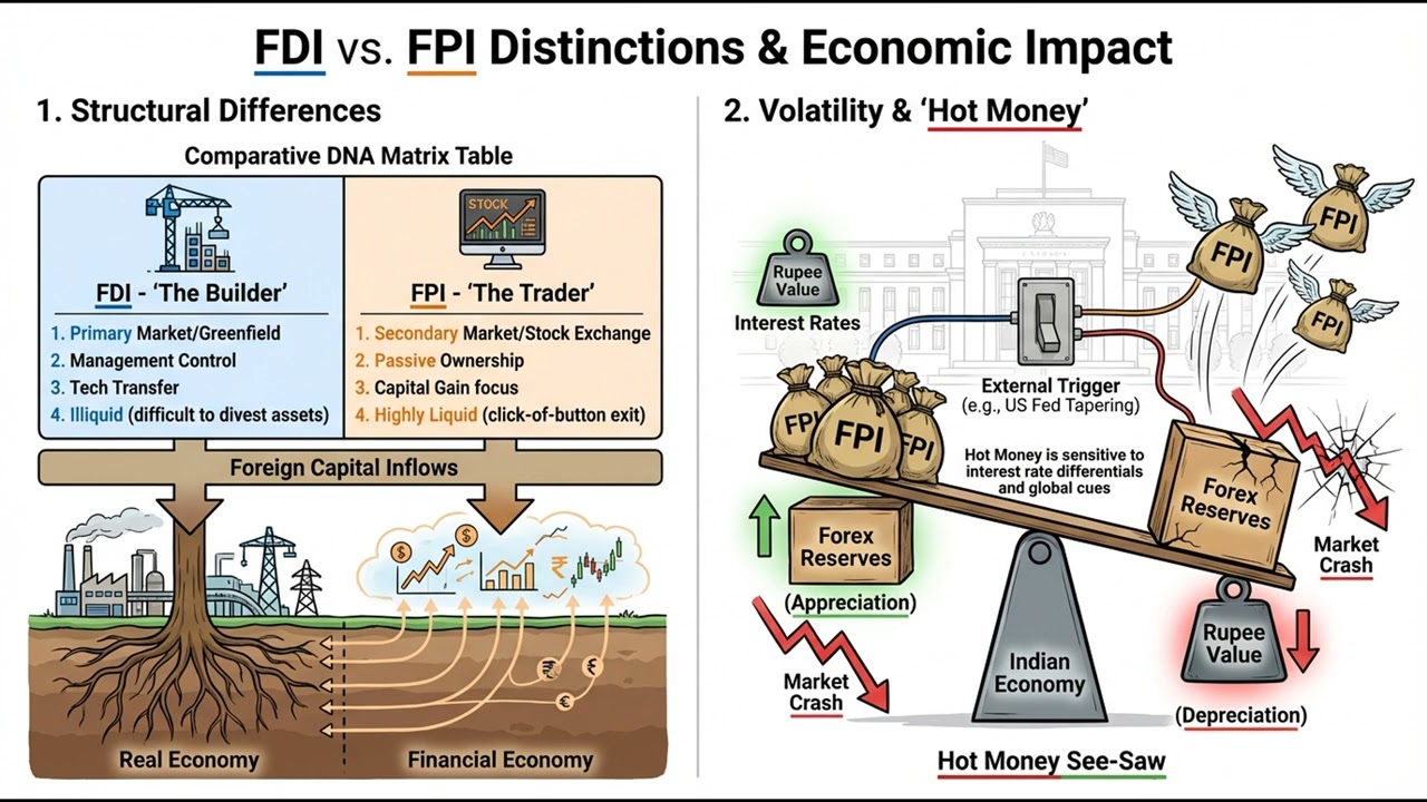 Foreign Investment (FDI & FPI) (ECN-G2.27) || Indian Economy