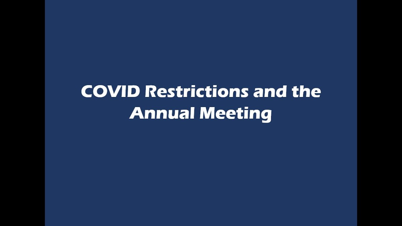 COVID Restrictions & the Annual HOA Meeting