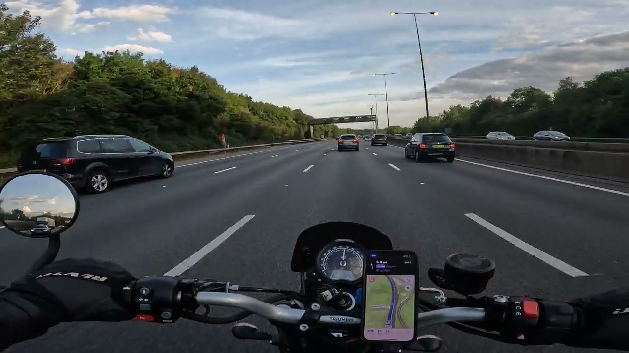 Triumph Scrambler 900  on motorway part two