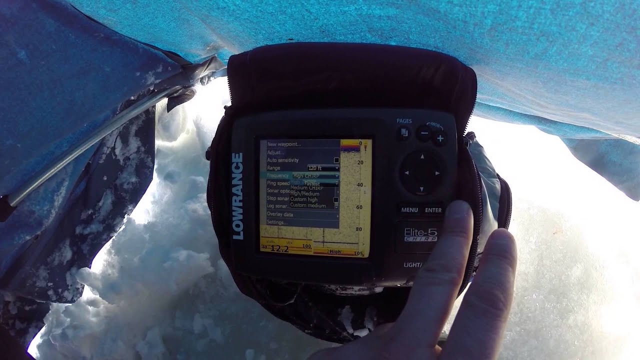 Lowrance Elite 5 CHIRP Deep Water Ice Fishing Settings Pt 1