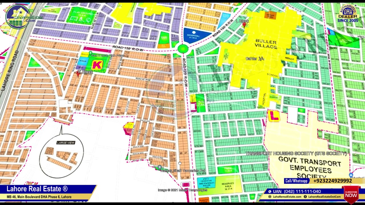 DHA Phase 9 Prism Lahore Map Study Series: K-Block Prices & Pros & Cons | October 2021