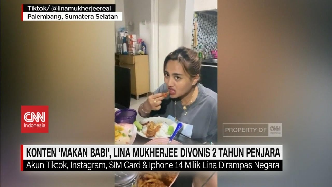 Konten 'Makan Babi', Lina Mukherjee Divonis 2 Tahun Penjara
