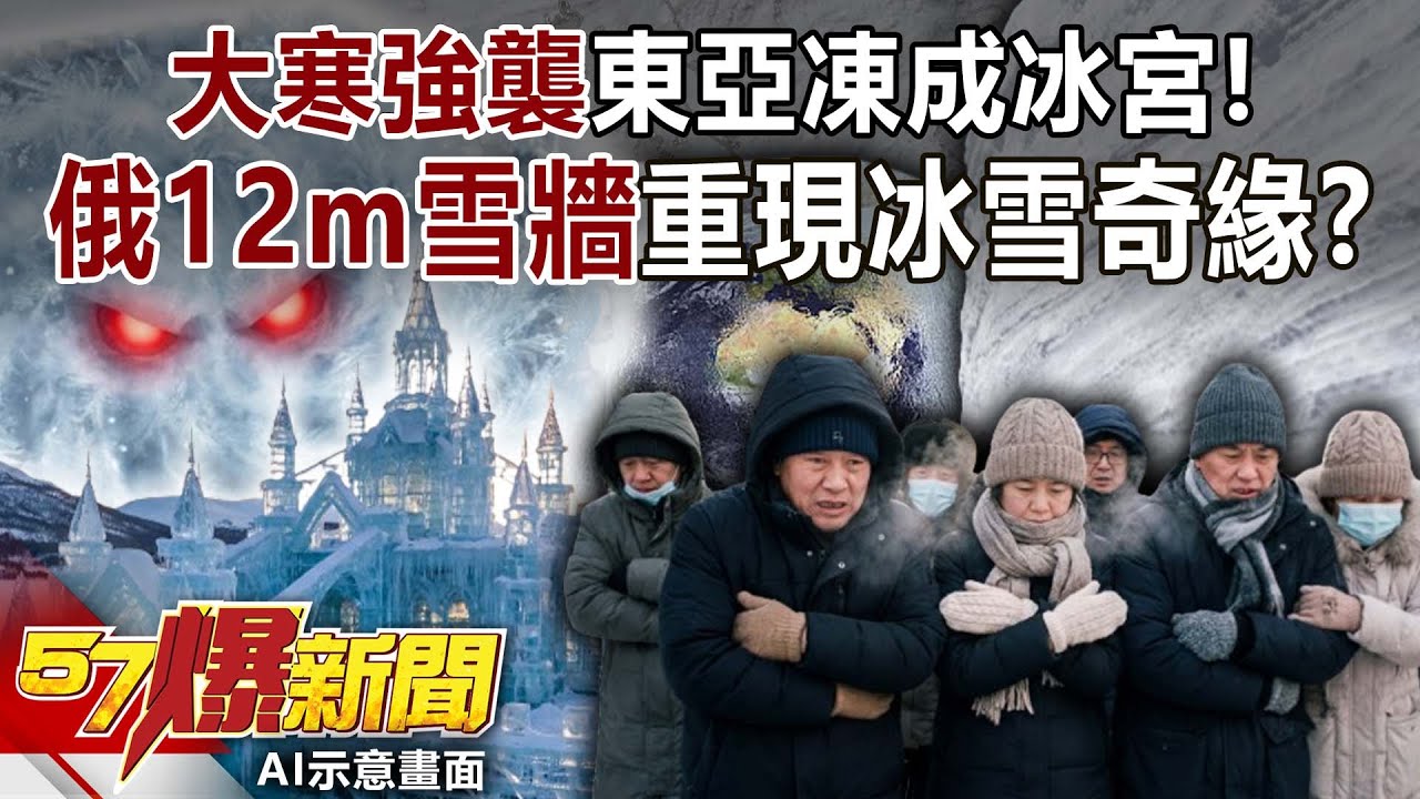「大寒」強襲東亞凍成冰宮！ 俄羅斯12m「雪牆」重現「冰雪奇緣」經典？！-巫嘉芬 姚惠珍 徐俊相《57爆新聞》20260120-3