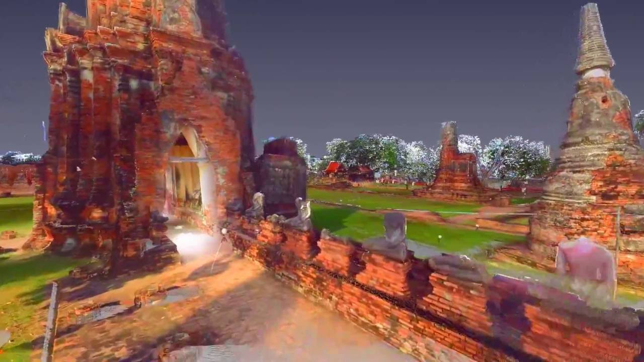 Conservation Science - Laser Scanning at Wat Chaiwatthanaram, Thailand