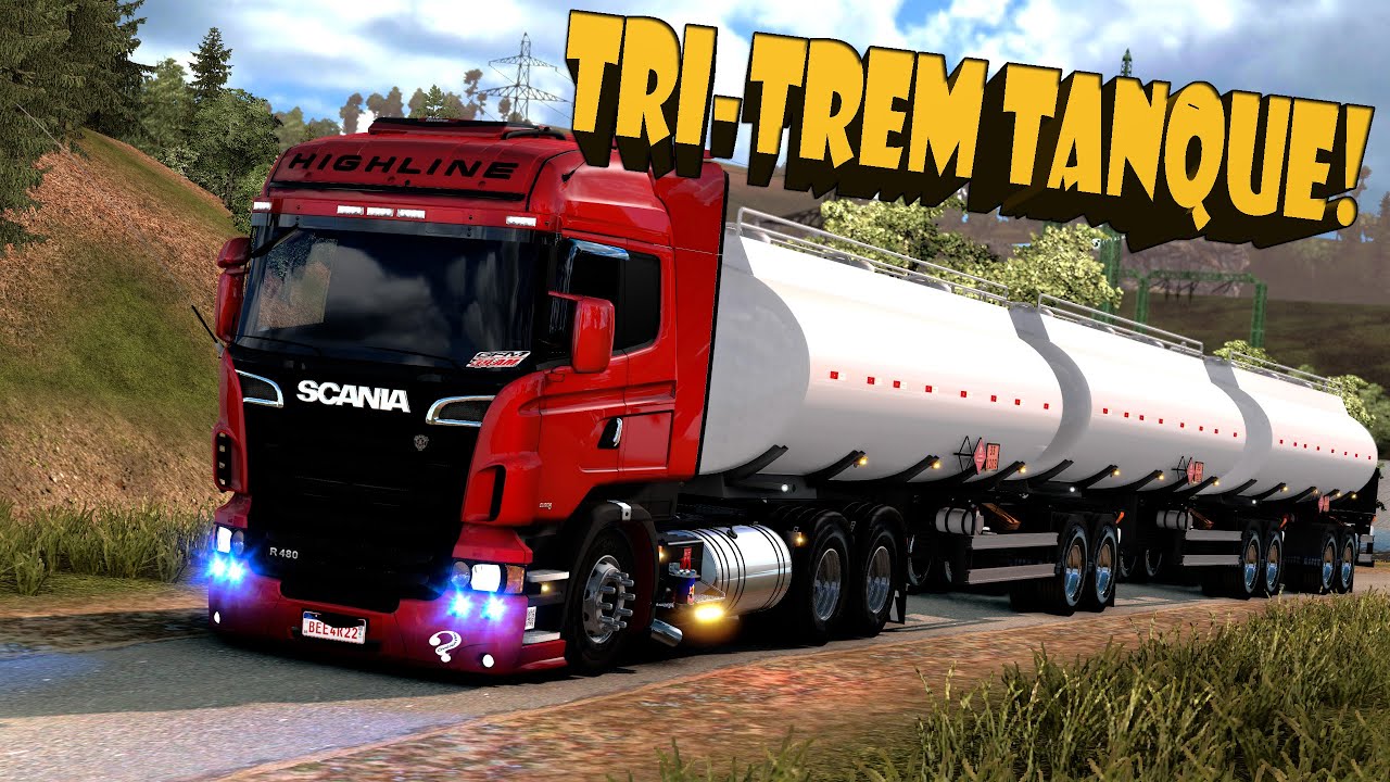 SCANIA NA CARRETA TRI-TREM TANQUE - RONCANDO BONITO NO AMAZONAS - MAPA NORTE BRASIL