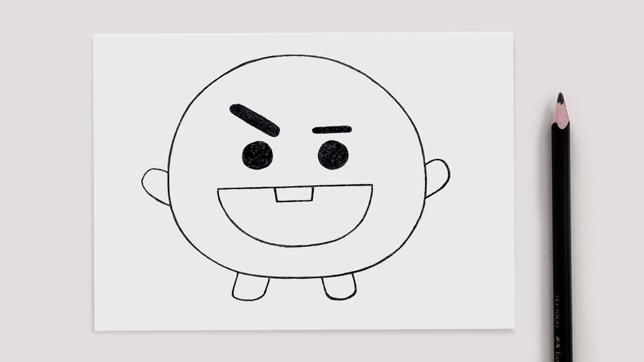 ⭐️ COMO DIBUJAR A SHOOKY BT21 | PASO A PASO