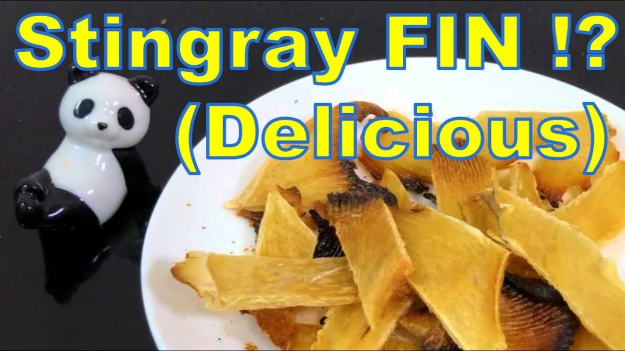 Eating Stingray fin !?!? Japanese food. Otsumami. Japanese cooking.おつまみ