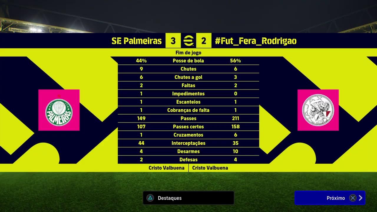Jogando Efootball 2026 ao vivo, Jogando oitavas de Final Copa Master Ajax