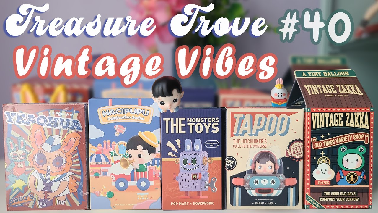 Treasure Trove #40 Vintage Vibes Blind Box Unboxing (Pop Mart, Finding Unicorn & more)