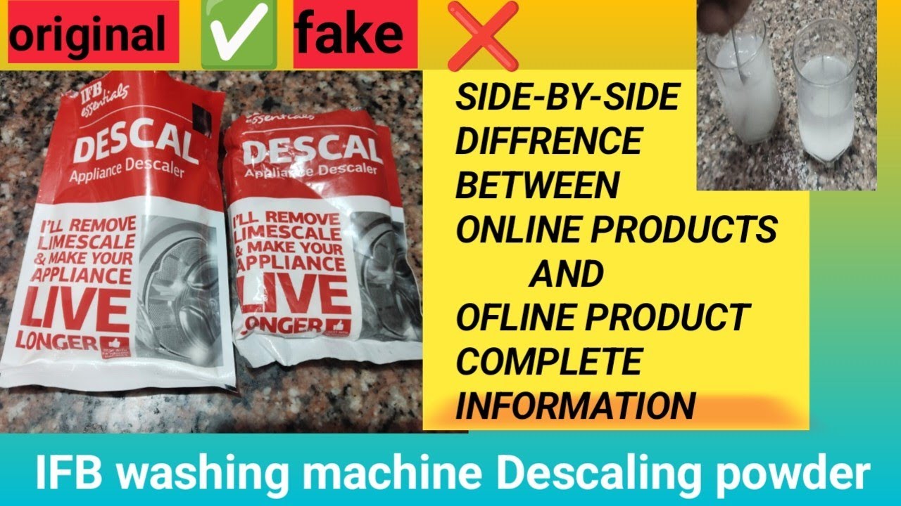 IFB washing machine Descaling powder original ✅or fake❌ how to find complete video in Kannada 