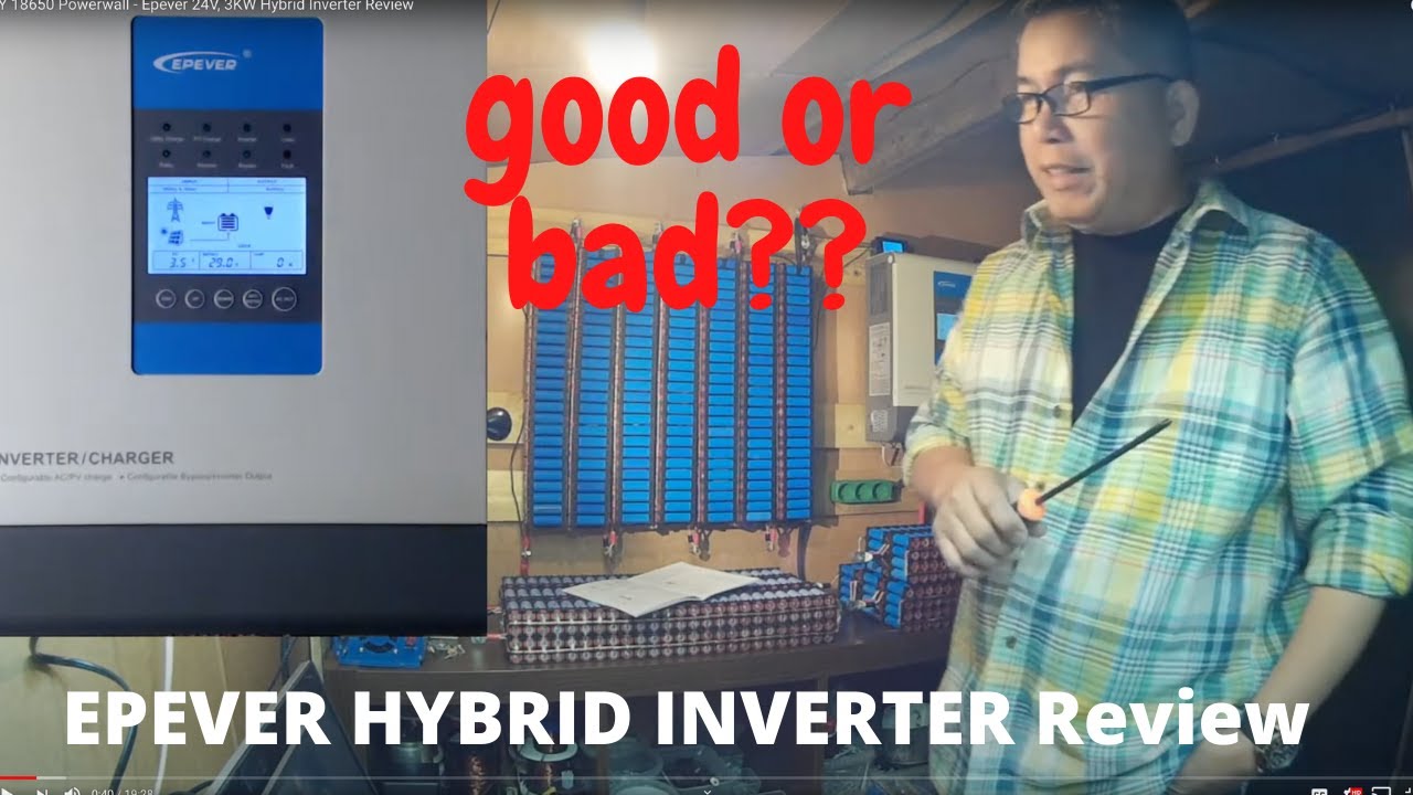 Epever 24V, 3KW Hybrid Inverter Review - DIY 18650 Powerwall (tagalog)