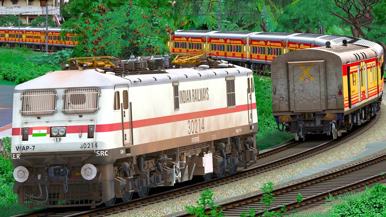 WAP7 SHUNT LHB ANTYODAYA TRAIN COACH | BUMPY RAILROAD | Train Simulator | Railwork | NTG GAMING