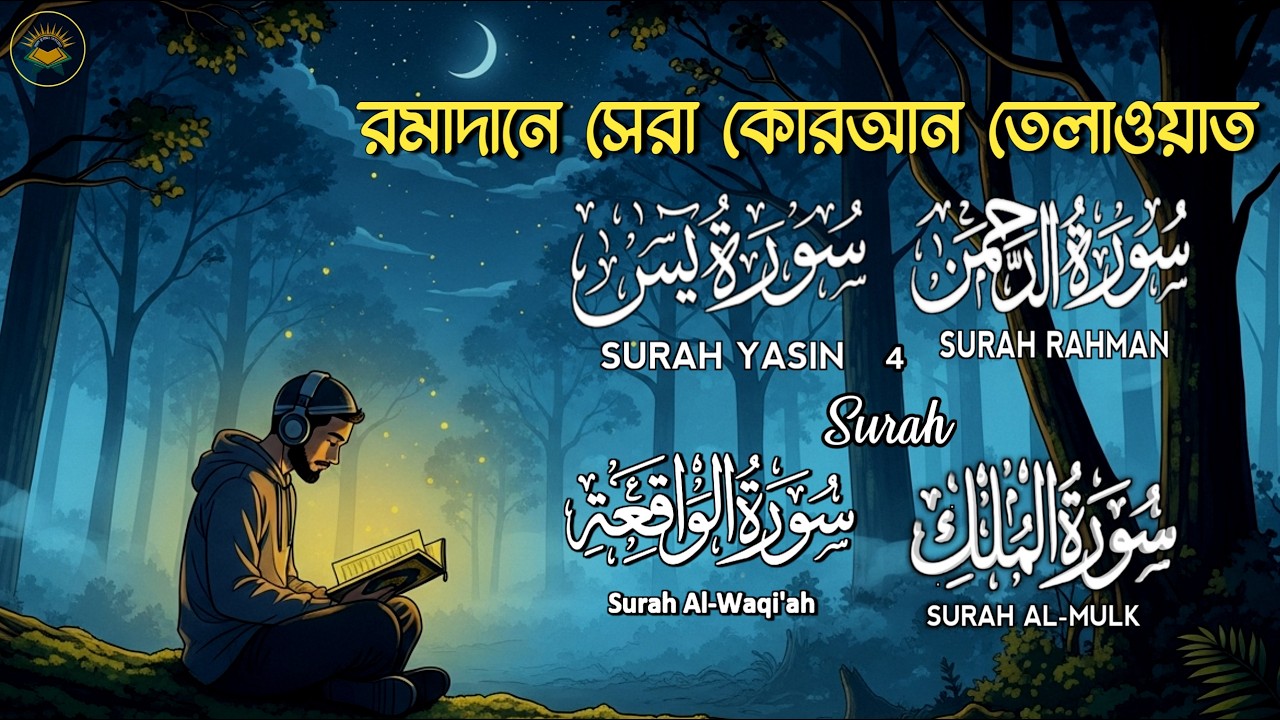 Beautiful Four Important Surah - Surah Yaseen, Surah Ar Rahman, Surah Waqiah, Surah Mulk