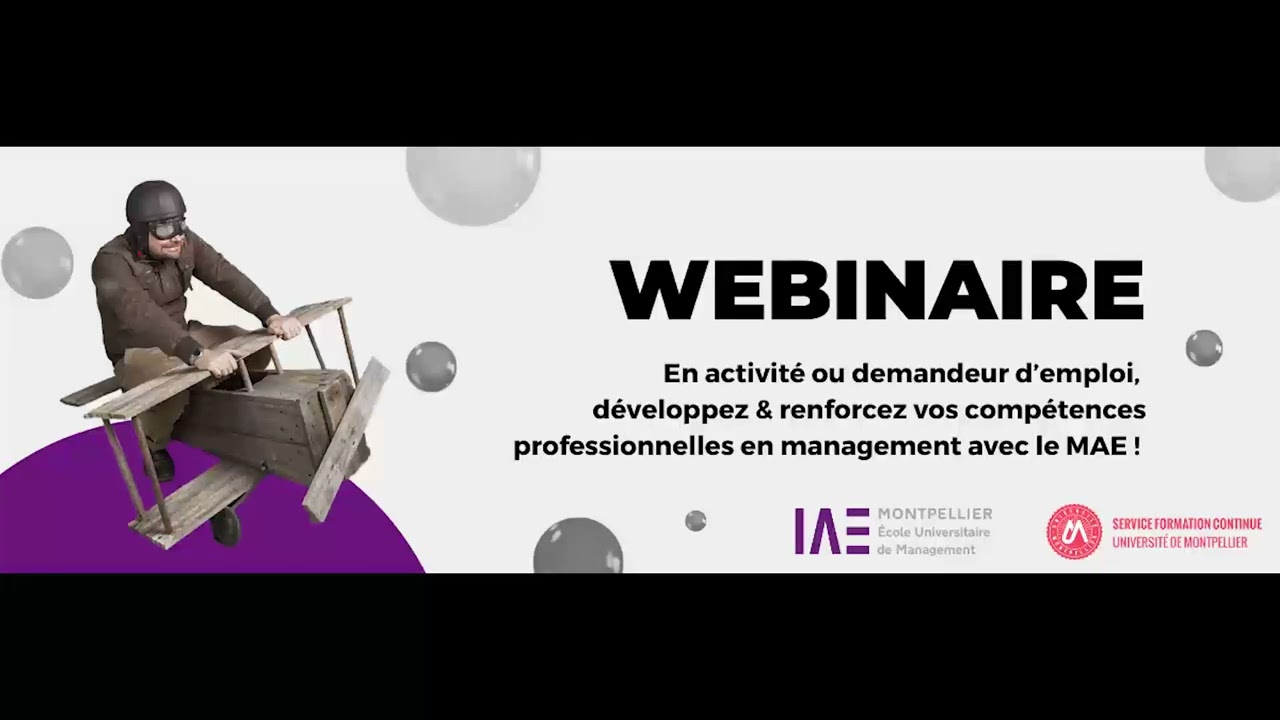 Webinaire Master 2 MAE Part-time (Management Administration des Entreprises à temps partiel )