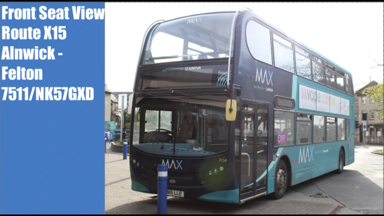 Afternoon Front Seat View | Route X15: Alnwick to Felton - 7511/NK57GXD