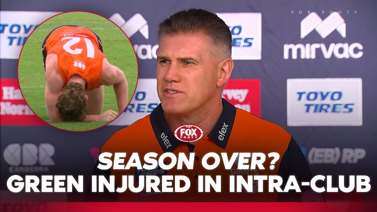 GWS Giants star Tom Green suffers cruel injury blow in intra-club match 🟠 | Fox Sports News