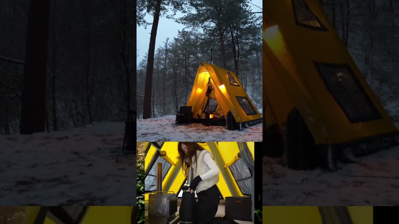 Camping in snowy / Picnic / Live in forest / Survival / Discovery