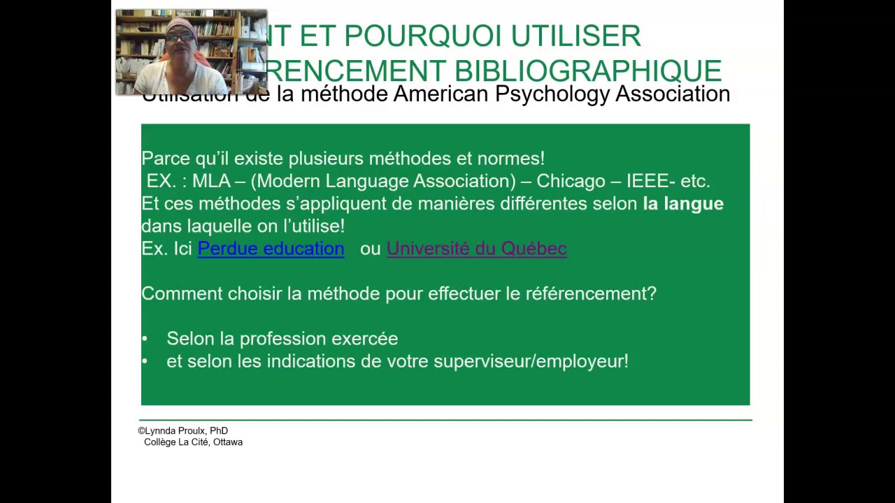 Le référencement bibliographique et style APA