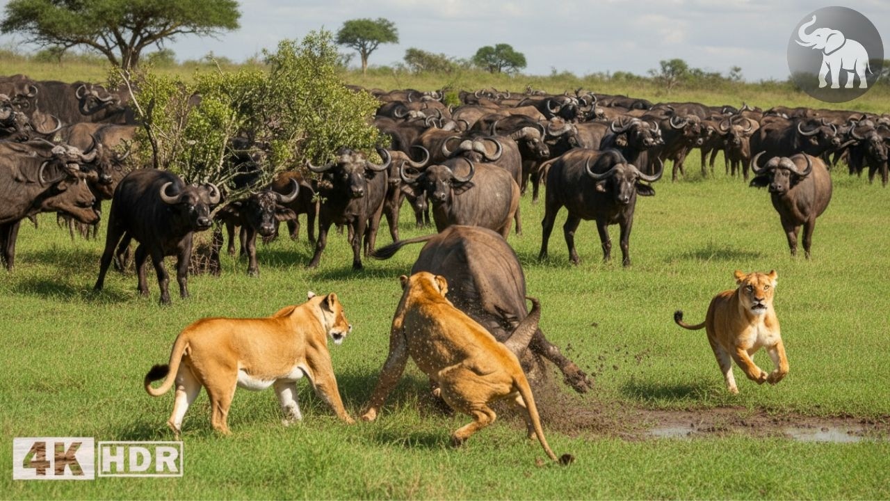 The Cape Buffalo – The Ultimate Nightmare of Africa’s Deadliest Predators #animalessalvajes