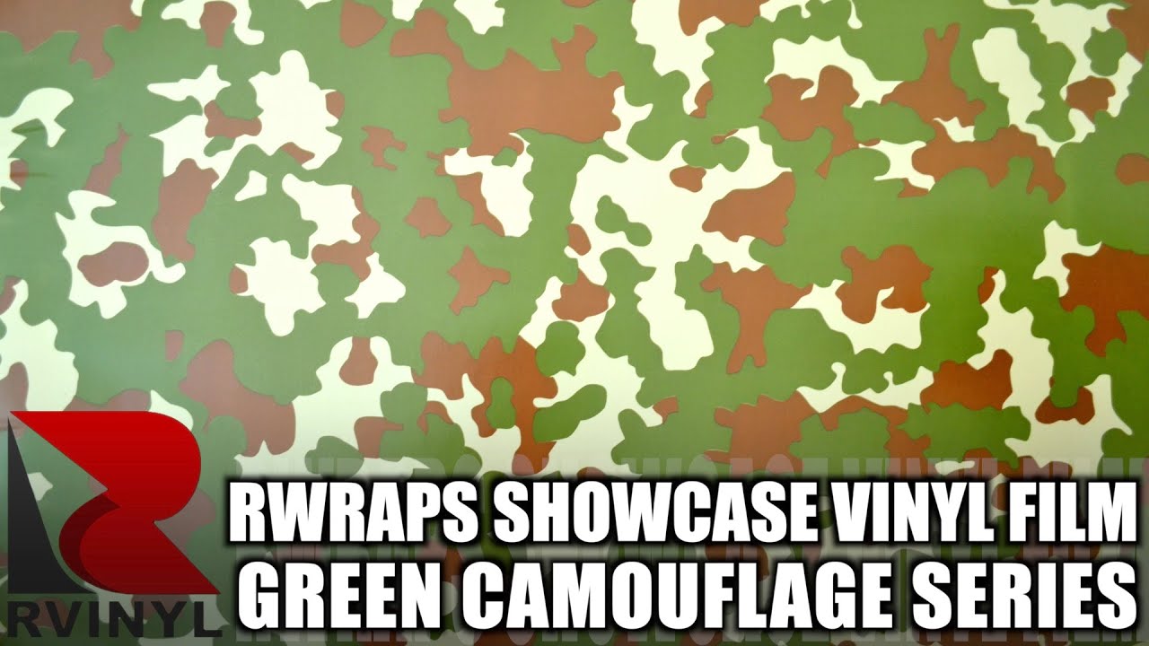Green Camouflage Vinyl Wrap Rwraps&trade; Wrapping Film