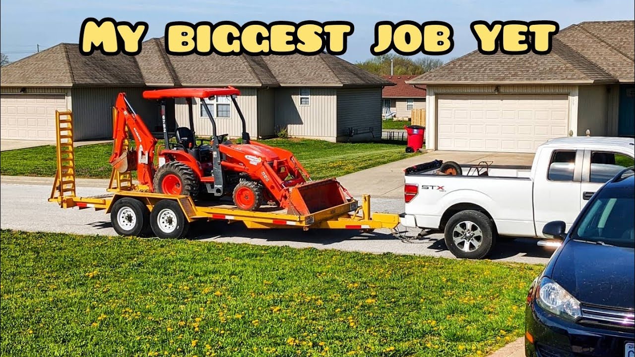 Landscaping Using A Kubota Backhoe
