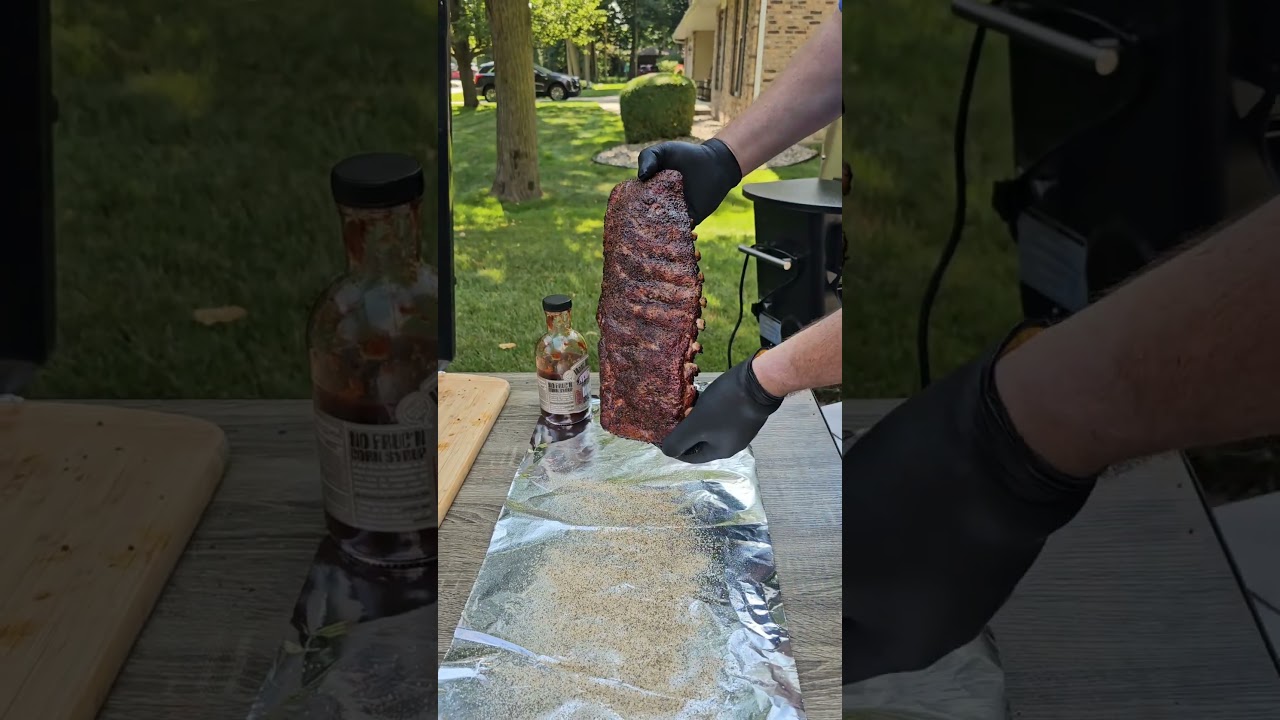 Foil wrap on a rack of ribs almost guaranteed a great cook!