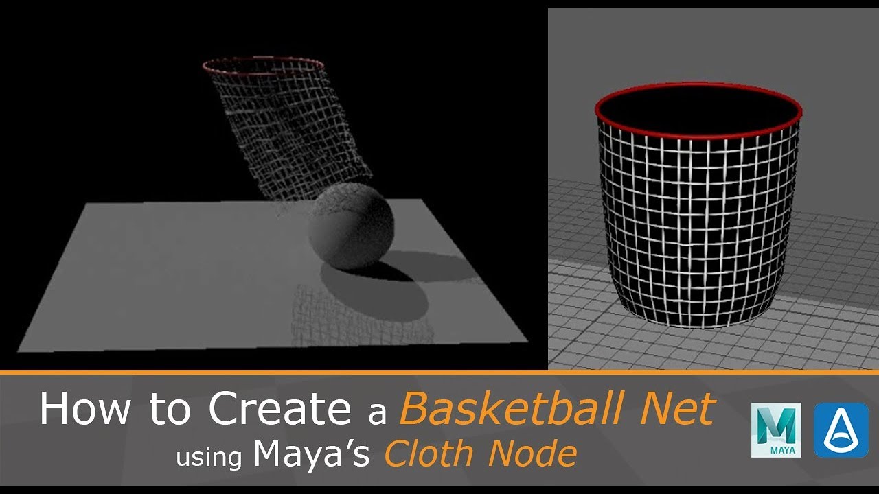 How to Create a Basketball Net using Maya's Cloth Node