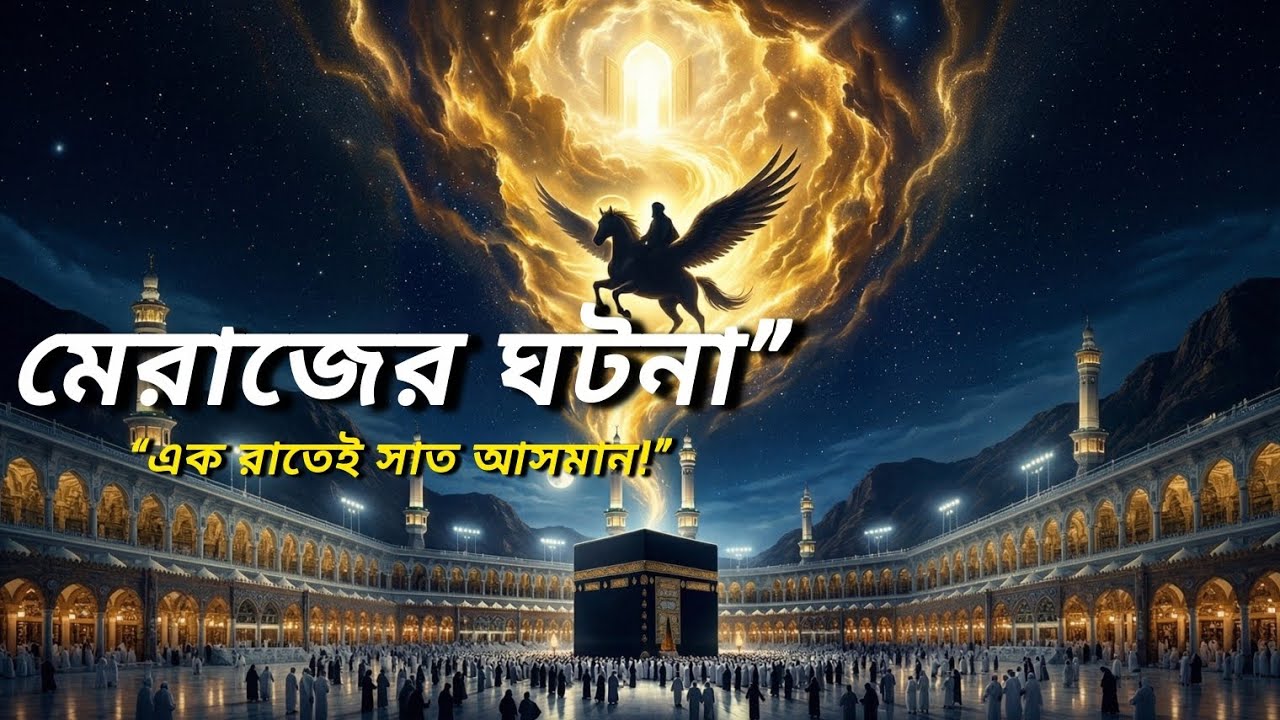 মেরাজের পুরো সত্য ঘটনা | এক রাতেই সাত আসমান!নামাজ কেন আসমানে ফরজ হলো? | Shab e Miraj Story