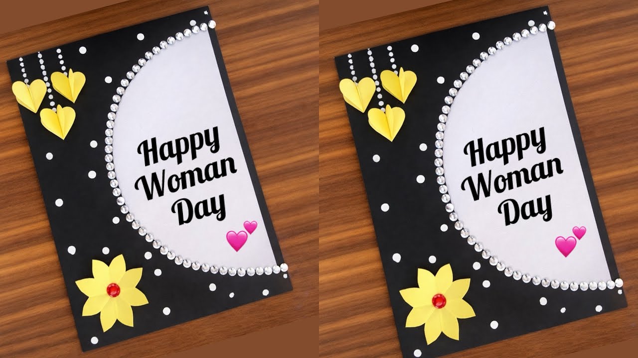 Woman day card idea | Easy woman day greeting card idea 