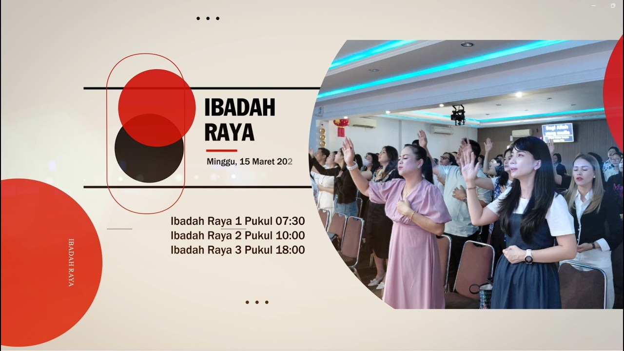 Ibadah Raya 1 || Minggu, 15 Maret 2026 || Untuk kalangan sendiri