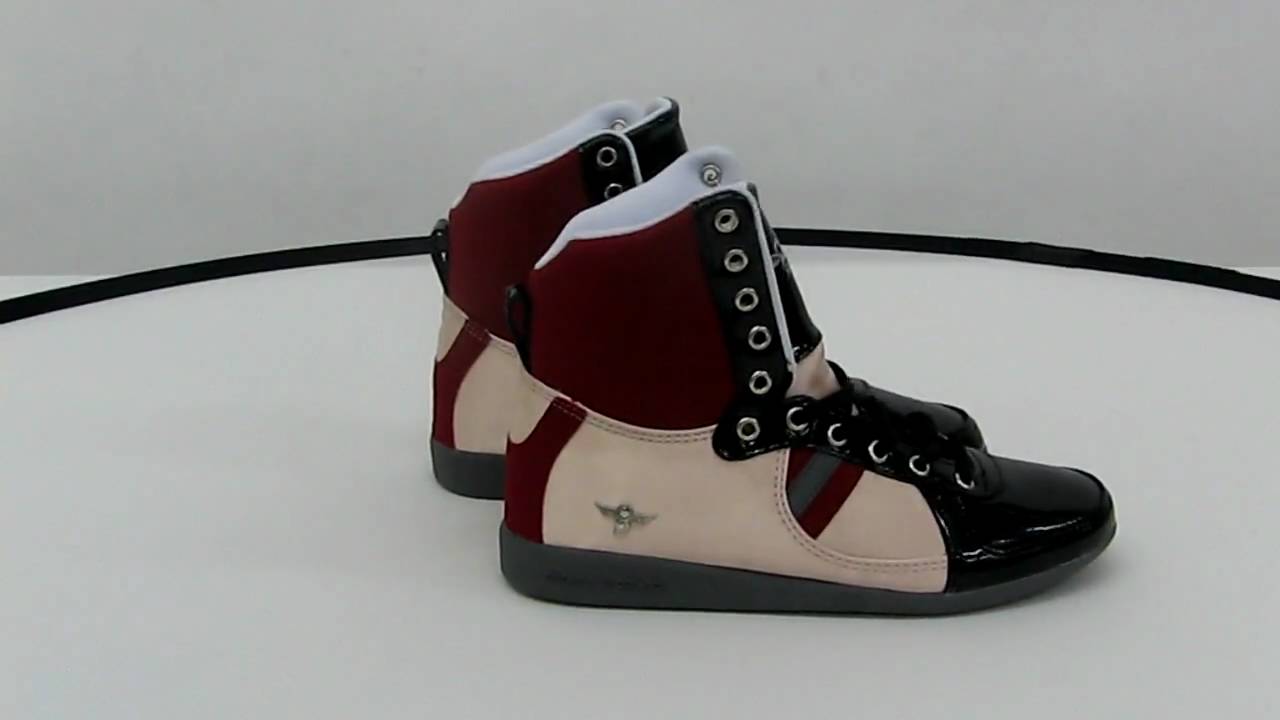 Creative Recreation Galow Hi Black Rose Burgundy Stone Women Sneakers