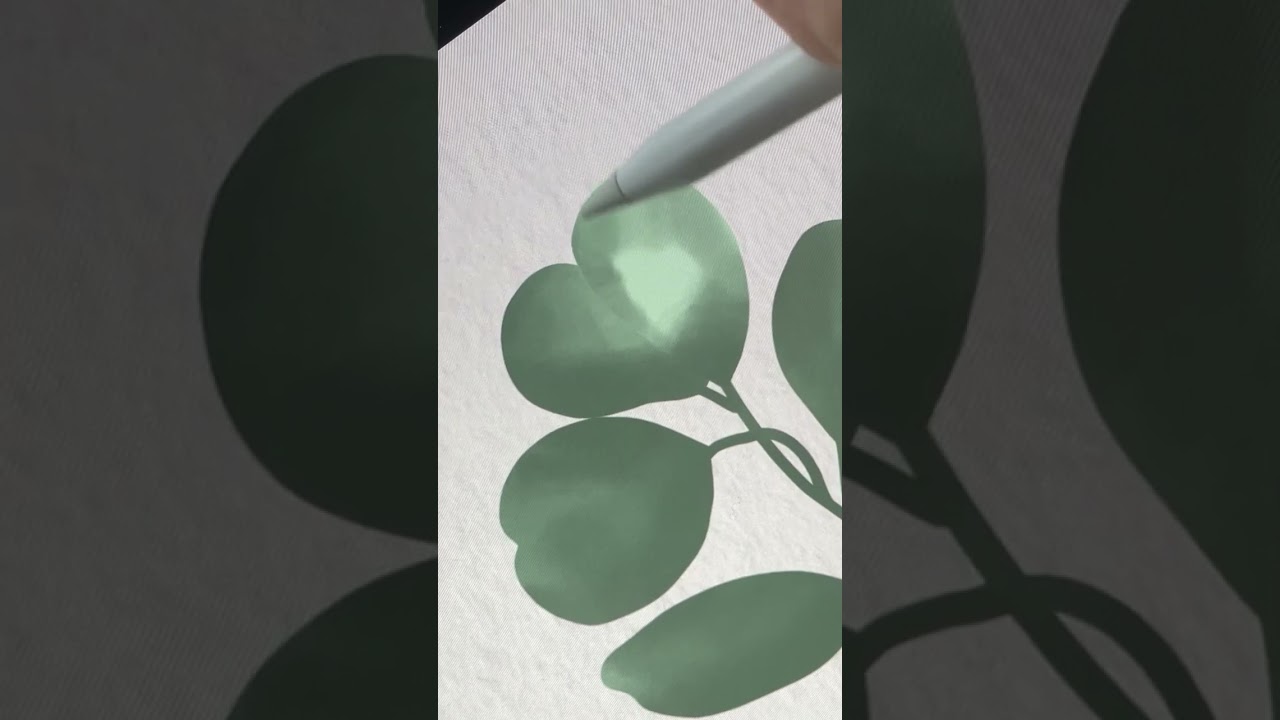 Eucalyptus illustration with the STABILO x Snooze One Aqua Pack for Procreate 🌱
