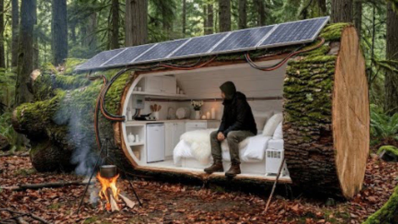 🏡🏘️Building a house in the forest (ASMR) This guy built a modern mini basement house all by himself