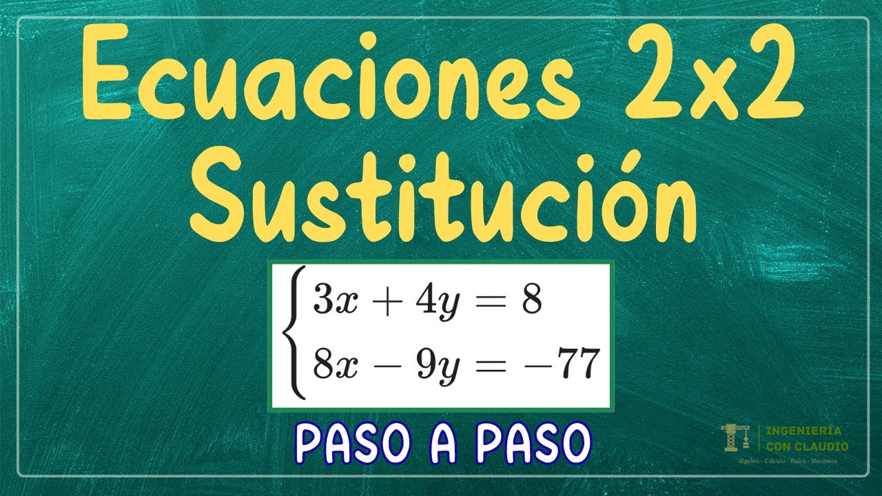 Ecuaciones Simultáneas 2x2 – Método de Sustitución | Baldor Ej 177 - Pr 2
