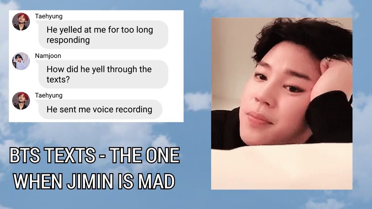 BTS TEXTS - the one when Jimin is mad 😡