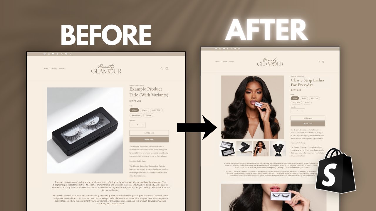 Учебное пособие по созданию списка косметических продуктов на Shopify (2026) | Пошаговая инструкция